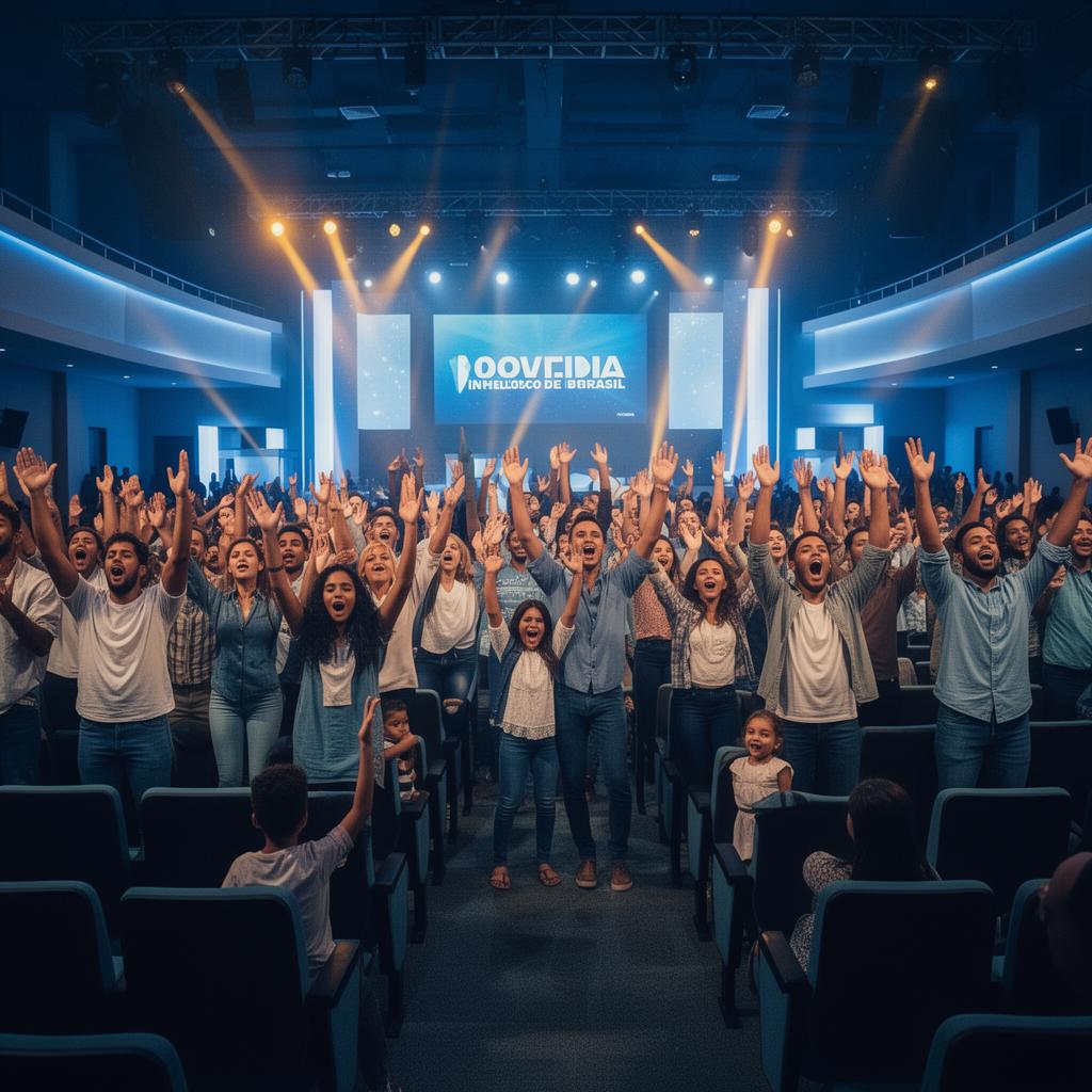 Louvor e adoração em igreja moderna
